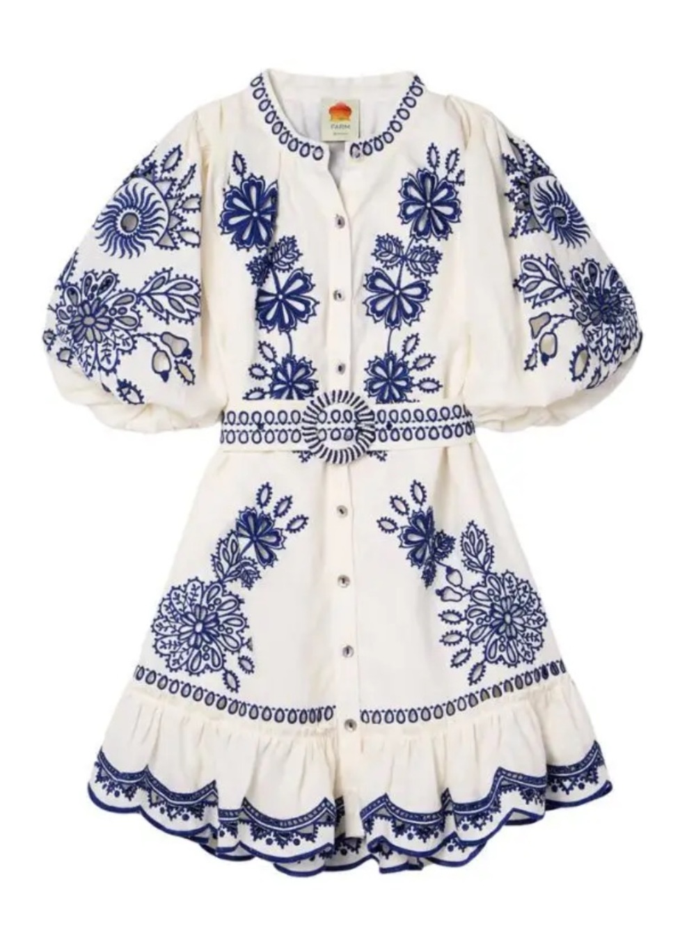 FARM Rio Richelieu Euroflax linen dress - Picture 1 of 9